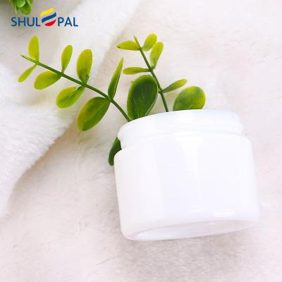 China Eco-freindly Wholesale Skin Care Jar Opalware 100g Milky White Facial Cream Packaging Jar for sale