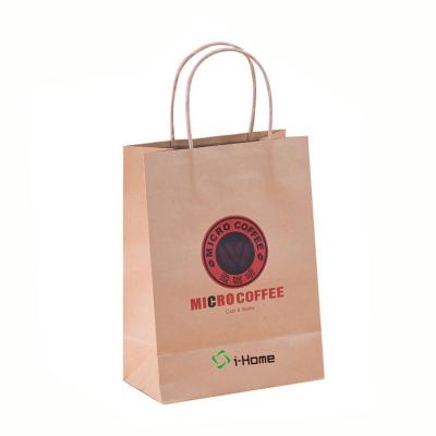 China Recyclable Large Capacity Biodegradable Wax Kraft Heavy Duty Paper Bags With Ribbon Handles for sale