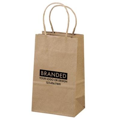 China Recyclable Environmental Friendly Heavy Duty Kraft Paper Bags With Ribbon Handles for sale