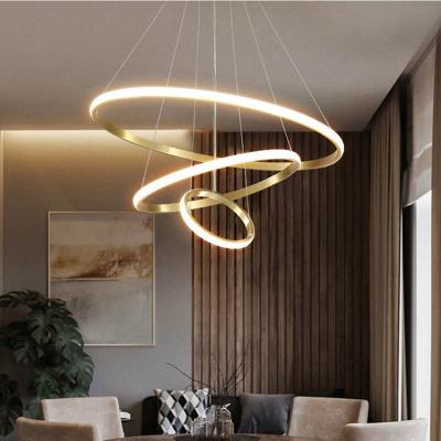 China 20CM 40CM 60CM Modern Interior Design Engineering Lighting Line 80CM Blow LED Ring Chandelier Lamp for sale