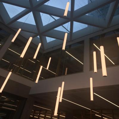 China Modern Pendant Lights Cylinder Round LED Tube Pendant Light Tubular Lighting Hanging Lamp For Residential for sale