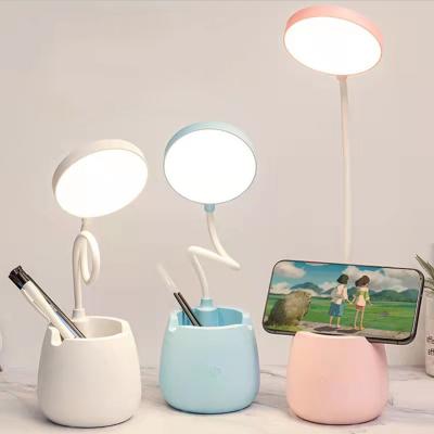 China Convenient Eye Protection Learning Multifunctional Bracket Table Lamp LED USB Rechargeable Touch Night Light Dimming Desk Light for sale