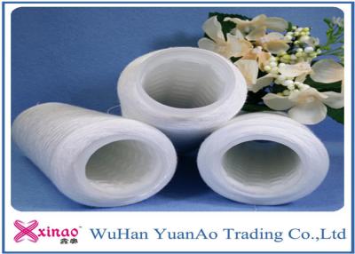 China 602 603 Raw White Bright  Spun Polyester Yarn / Yarn On Dye Tube For Sewing Yarn for sale