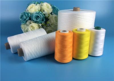 China Eco - Friendly 100 Spun Polyester Yarn S Twist And Z Twist Yarn Raw White Bright for sale