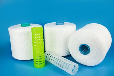 China Yizheng Staple Fiber Raw White Sewing Thread Material 100% Polyester Cone Yarn 40/2 50/3 for sale