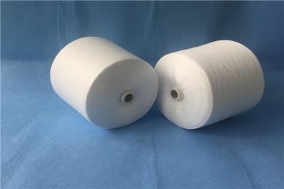 China Z Twist Raw White Yarn / Polyester Sewing Thread with Ring Spinning Technics for sale