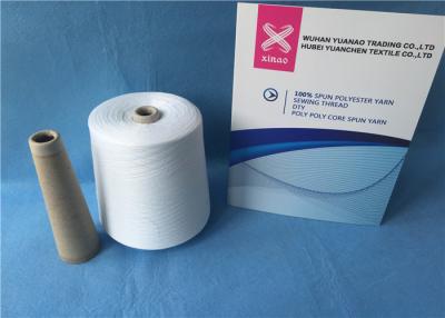 China Dyeable Z Twisted Polyester Staple Raw White Yarn Industrial Sewing Thread for sale