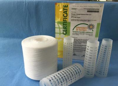 China 40/2 TFO / Ring Spun Polyester Yarn / Sewing Machine Yarn With Plastic Cone for sale