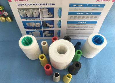 China Raw White Weaving / Knitting Ring Spun Polyester Yarn 20/1 30/1 40s/1 50/1 for sale