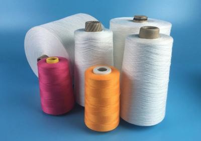 China 1.67kg / Cone Paper Polyester Yarn High Tenacity Ringspun Type Core Spun Thread for sale