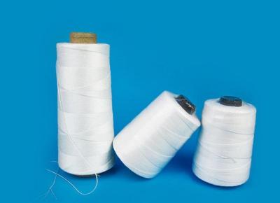 China TOP 1 Raw White 100% Polyester Yarn Bag Closing Thread 12 / 5 Wholesale for sale