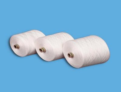 China 100% raw white polyester yarn eco-friendly virgin quality spun yarn for sale