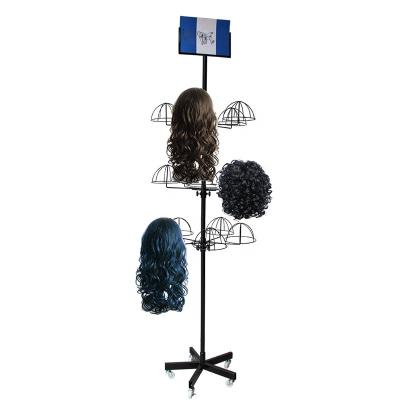 China rmetal store display stand shop stand wig hange display stand for sale