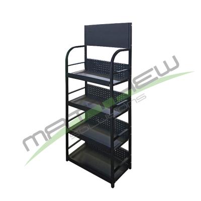 China Supermaket & Mail & Color Chosen Wholesale Floor Standing Kitchen MT Height Metal Water Bottle Display Rack for sale