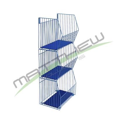 China Supermaket & Mail & Select Kitchen MT Size Color Retail Store Wrought Iron Metal Basket Wire Display Rack for sale