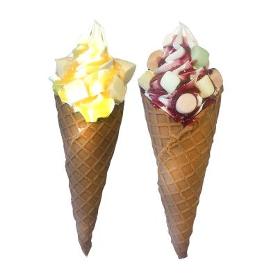 China Custom large size artificial ice cream cone resin silicone mold statues from China for park decoration for sale