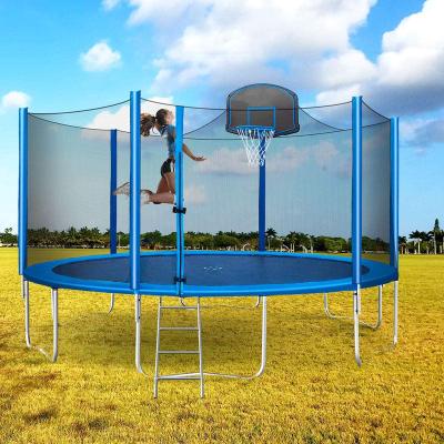 China With Frame Protectors Cheap Outdoor Trampolines Net 10ft Big Trampolines With Basketball Hoop for sale