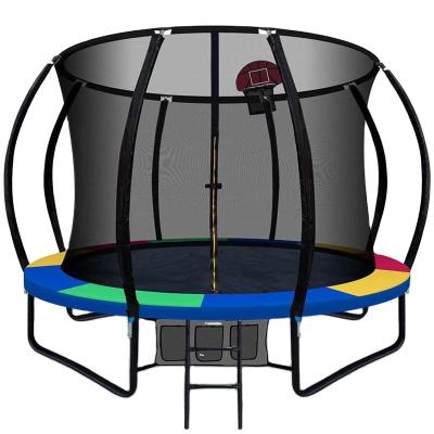 China With indoor protective net trampoline with jumping mat and basketball hoop to bungee and dunk for sale