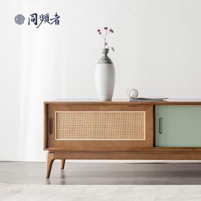 China TPZ048 Medieval Wooden Wholesale Wooden Indonesian Rattan Weaving Style Weaving Style Furniture Living Room Cabinet And Luxury Medieval Furniture TV Cabinet for sale