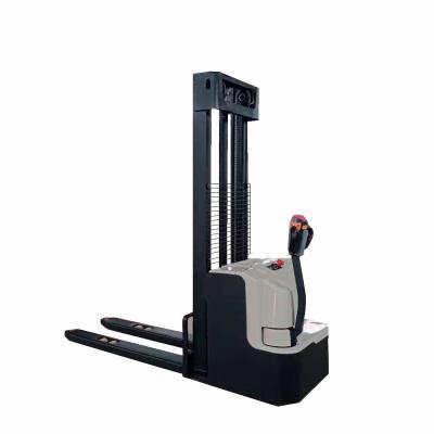 China Material Stacking Younglift 1500kg 2000kg Electric Power Ride-on Pallet Lift Stacker with EPS steering for sale