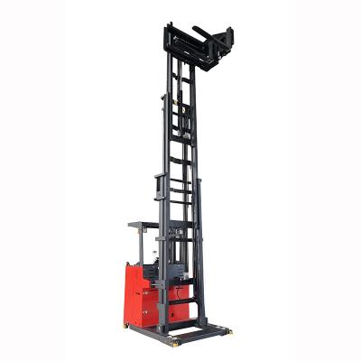 China Material Stacking 1500kg 4500mm seated type vna 3 way pallet stacker electric battery forklift for sale