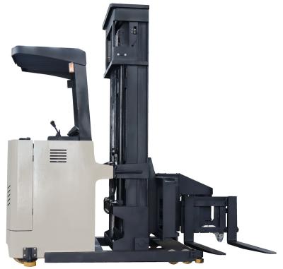 China Material Stacking China manufacturer YJL Battery Power Electric Narrow Aisle Reach Truck With 180 Degree Swing Forks for sale