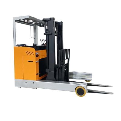 China Material Stacking Younglift Stand-on Type Electric Reach Truck with Curtis Controller with 3000kg 3000mm-8000mm for sale