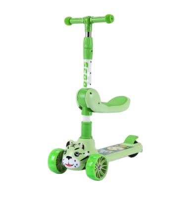 China 2022New Cartoon Folding Children's Scooter Three In A Folding With Music 2-3-6 Years Old for sale