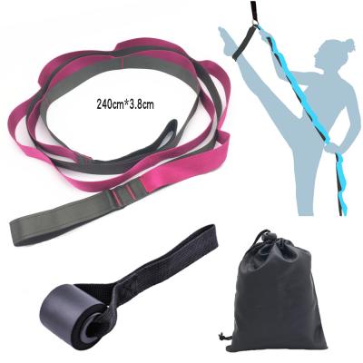 China Wholesale Yoga Resistance Band Yoga Loops Equipment 12 Fitness Equipment Application Fitness Streching Belt With Foam Door Anchors for sale