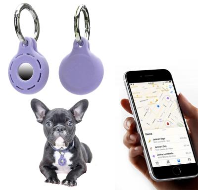 China 2021 New Products Anti-fall GPS Tracker Protector Silicone Airtag Case Dog Collar Holders Cover Device For Apple Airtags for sale