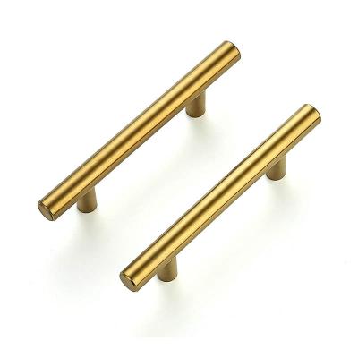 China Easy assemble/ Eco-friendly/ Multi-function Solid Metal Hardware Furniture Kitchen Door Pull Handle Matt Black Gold Knob T Bar Handles Cabinet Furniture for sale