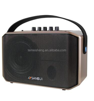 China Best Portable 5 Inch Portable Rechargeable Trolley Speaker With 12v Portable Radio / Laser Light for sale