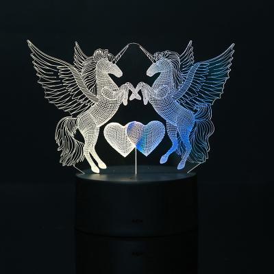 China Wholesale 7 Colors Flashing Acrylic Led Base 3d Night Lamp Light Anime 3d 16 Color for sale