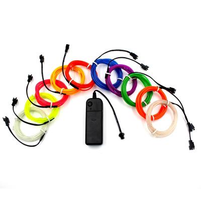 China Flexible Waterproof EL Neon Lamp Decor EL Wire Led Rope Light For Party 2.3mm for sale