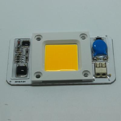 China Aluminum High Power 50W 220V Led Solderless LED White COB Driverless Chip For Grow Light for sale