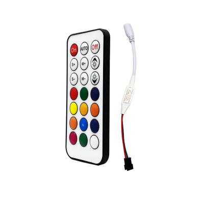 China Controller RF21Keys Mini Remote Controller DC5-24V Pixel RGB LED Lights Controller 2048 Full Color LED Controller Points for sale