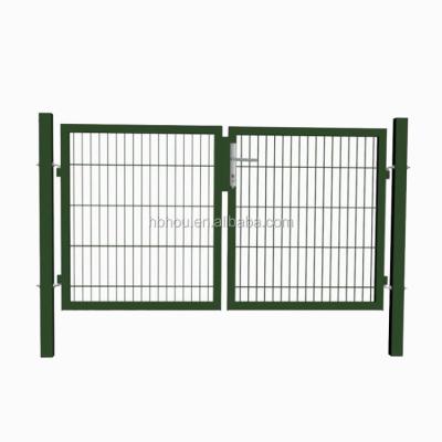 China Easily Assembled Galvanized And Powder Coated Euro Decoration Double Square Post Door for sale