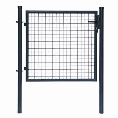 China Easily Assembled Green Powder Coated European Style Garden Gate Metal Gate for sale