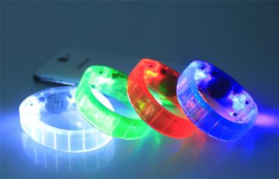 China Custom Child Toy LED Flashing Bracelet Blister Card / Glow In The Dark Wristbands for sale