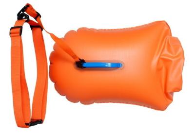 China Leuchtorange-trockene Taschen-aufblasbare sicherere Schwimmer-Boje für Schwimmen des offenen Wassers zu verkaufen