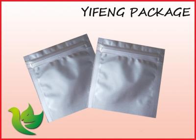 China Flat Zippered Pouch 3 Sides Sealing Aluminum Foil Lined Bag For Snacks for sale