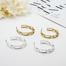 China Rhinestones 14k Gold Cartilage Earring 1.0 X 10mm Round Drill Cartilage Hoop Earring à venda