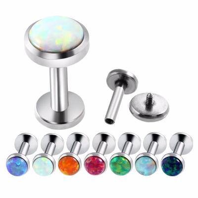 Китай 8mm 16G внутренне продели нитку стержень Labret титана ювелирных изделий G23 опаловый продается