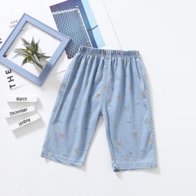 China QUICK DRY tencel stretch cool cool natural orinting jeans for kids for sale