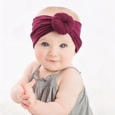 China Wholesale Hot Sale Nylon Evergreen Donut Headband Baby Kids Classic Headbands for sale