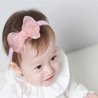 China Hot Selling Baby Bow Sequined Headband Elastic Hair Band Hair Accessories for sale