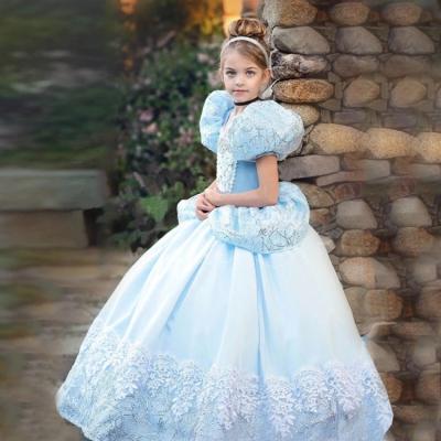 China Girls Polyester Cosplay Costume Cinderella Princess Dress for Summer for sale