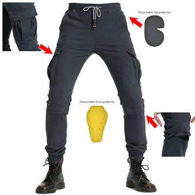 China Breathable Multi-pocket Tying Motorcycle Riding Pants Men's Motorcycle Jeans Casual Hockey Pants Coveralls for sale