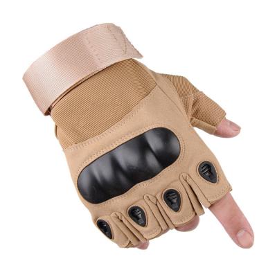 China Wholesale Heavy Duty Tactical Hand Protection Half Finger Outdoor Sports Climbing Knuckle Rubber Hard Mitt for sale