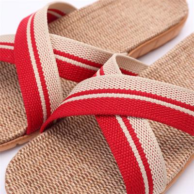 China Factory price lightweight hemp flat house slippers for women for sale